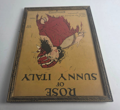 Vtg. Rose of Sunny Italy Print 1923
