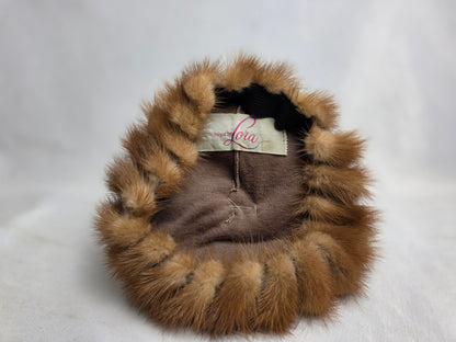Vintage 1960s Mink Hat Tan CSHW