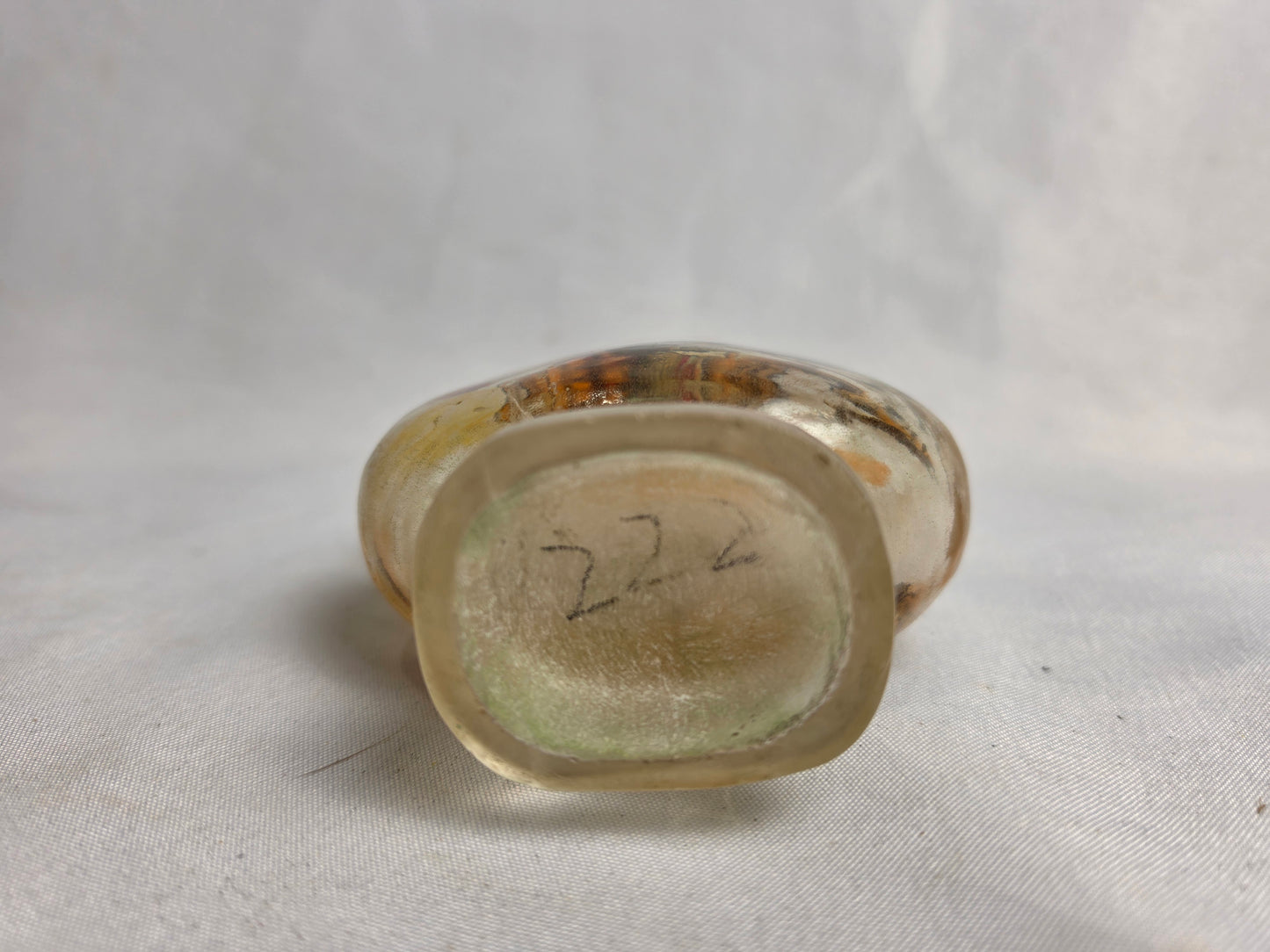 Vintage Chinese Reverse Painted Rock Crystal Snuff Bottle Set