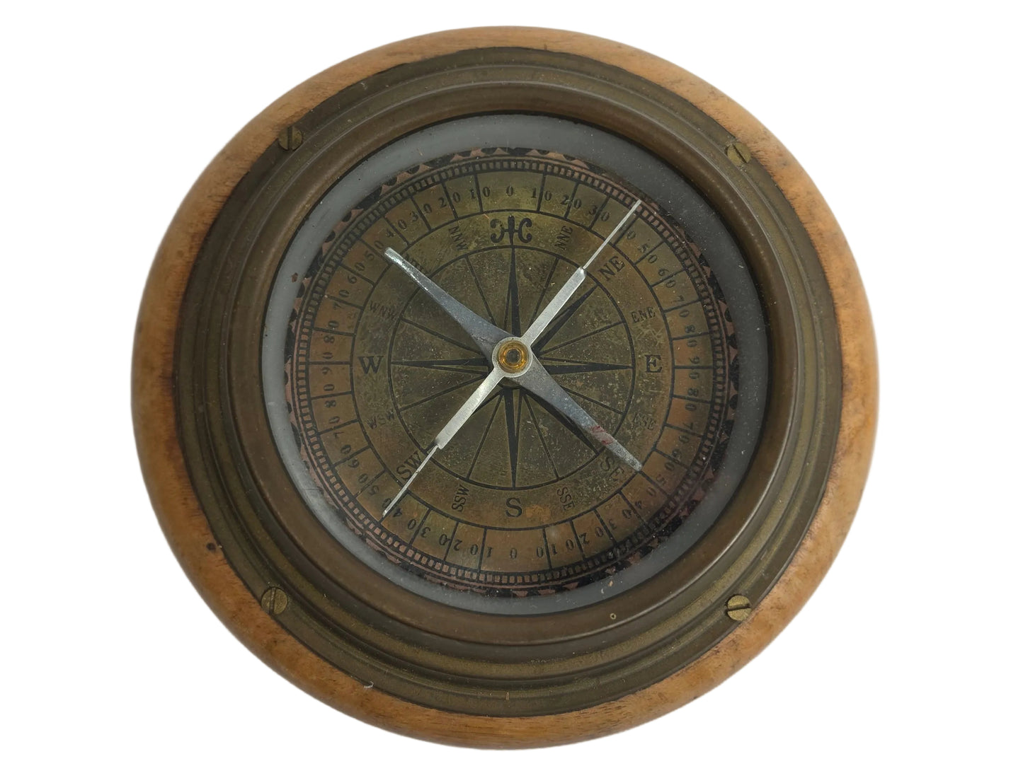 Vintage 1950s Conquistador Compass Spanish Wooden Hand Carved CSHW