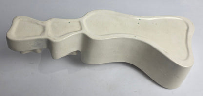 Vtg. MCM Cream Ceramic Stepped Candle Holder
