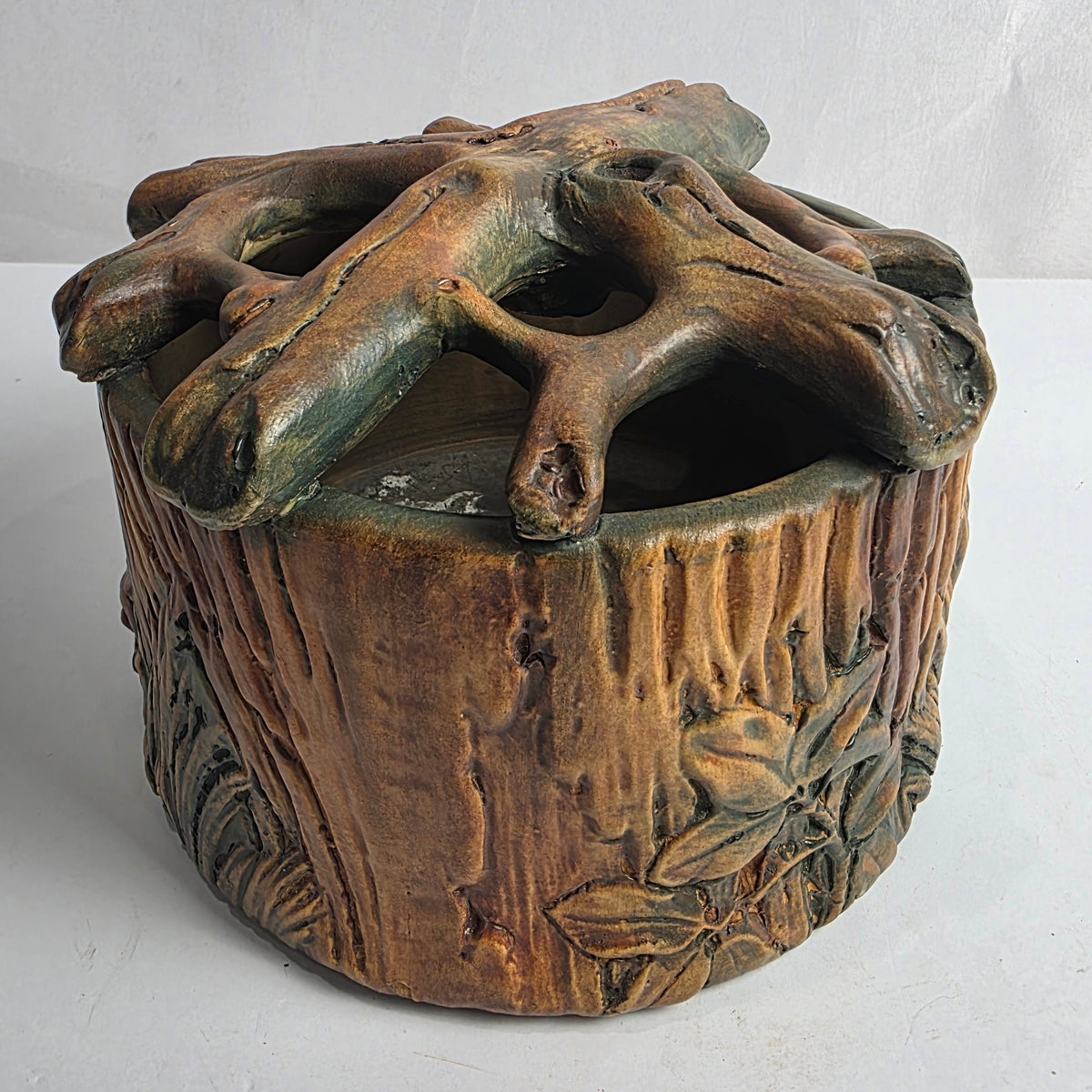 Vtg. Weller Pottery Planter Frog