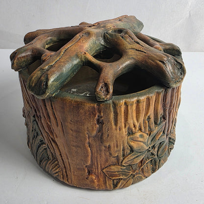 Vtg. Weller Pottery Planter Frog