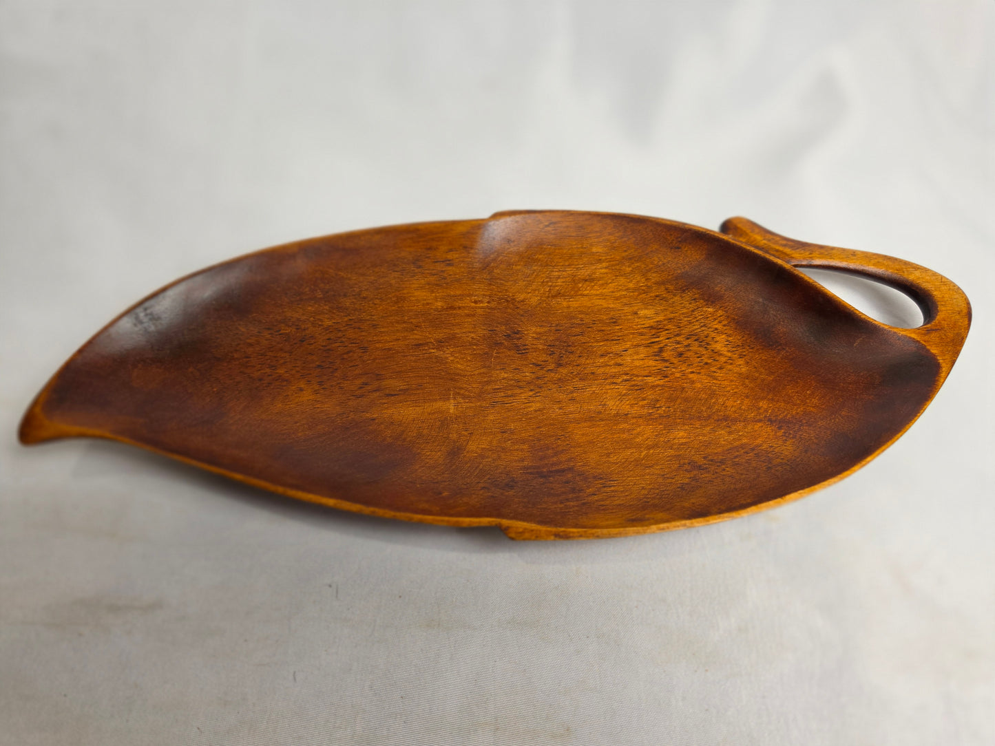 Vintage 1950s Wooden Leaf Bowl Hawaii CSHW