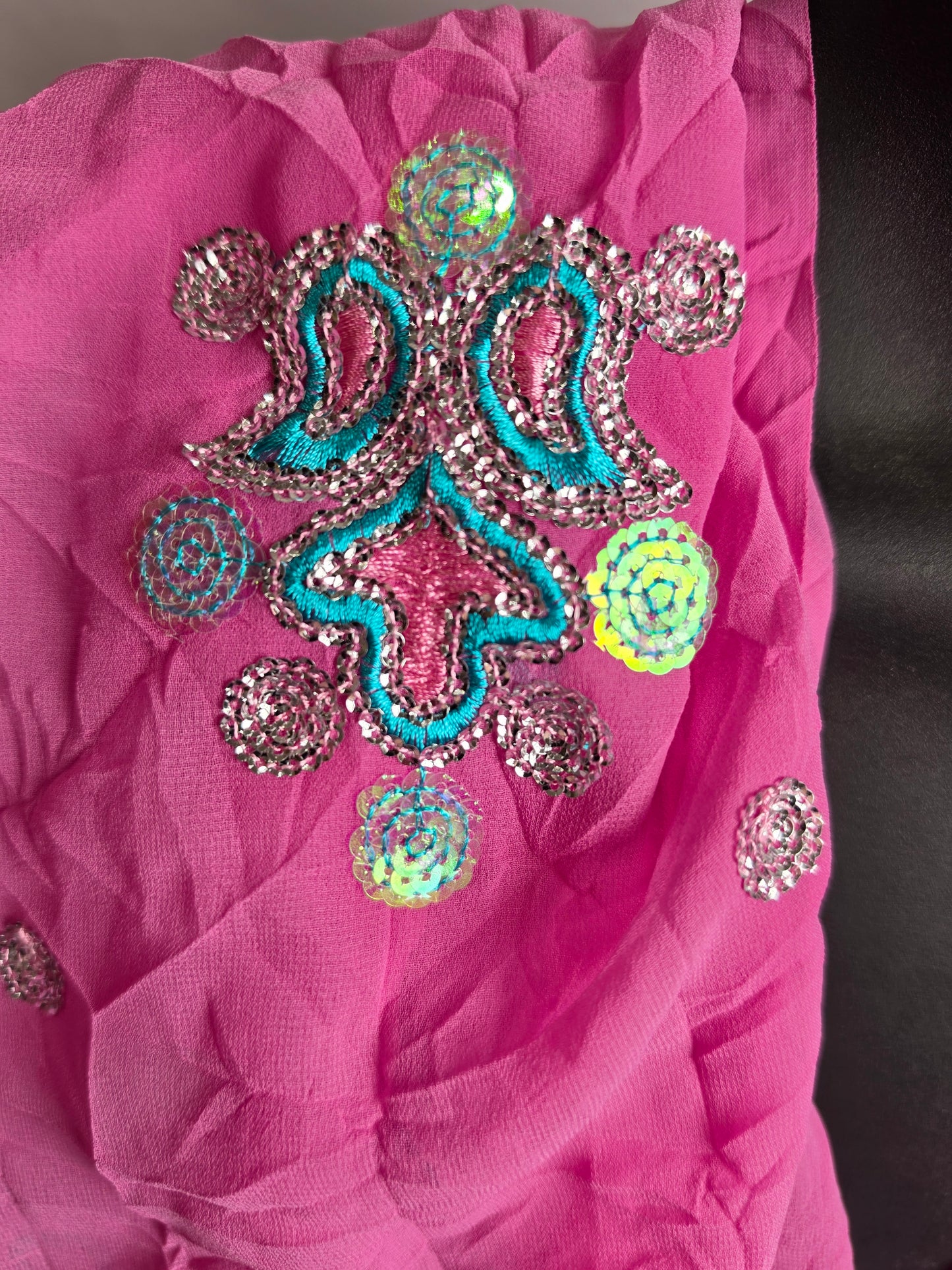 Vintage 1970s Sari Pink CSHW