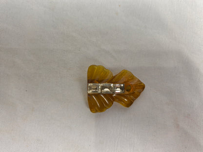 Vintage 1930s Bakelite & Rhiestone Clip By Weise CSHW