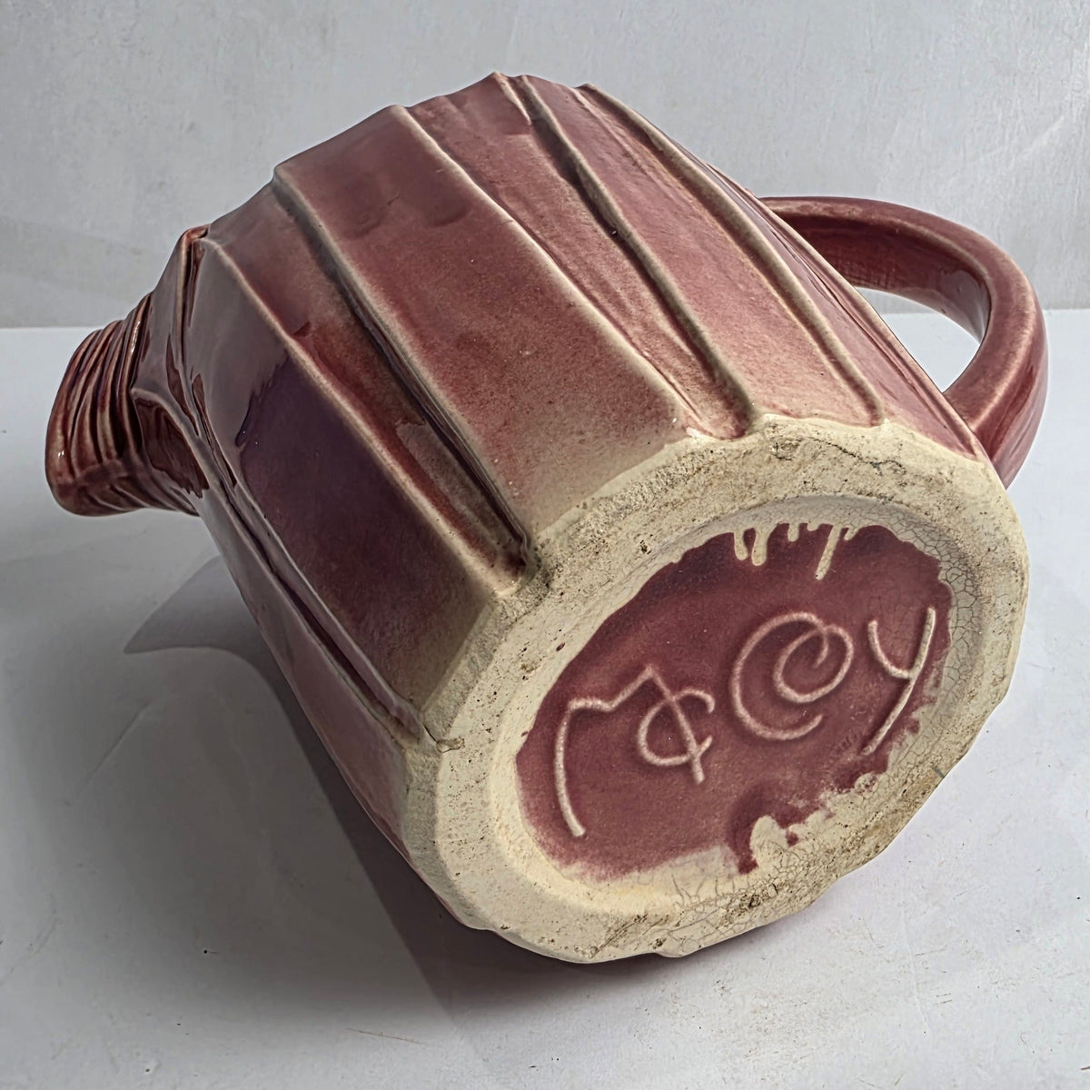 Vtg. McCoy Burgundy Pitcher