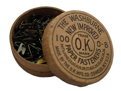 Vintage 1920s O.K. Paper Fasteners CSHW