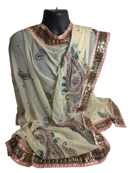 Vintage 1950s Sari Cream CSHW