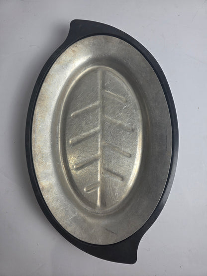 Vtg. Nordic Ware Sizzling Server Plate w/ Base