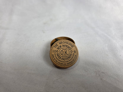 Vintage 1920s O.K. Paper Fasteners CSHW