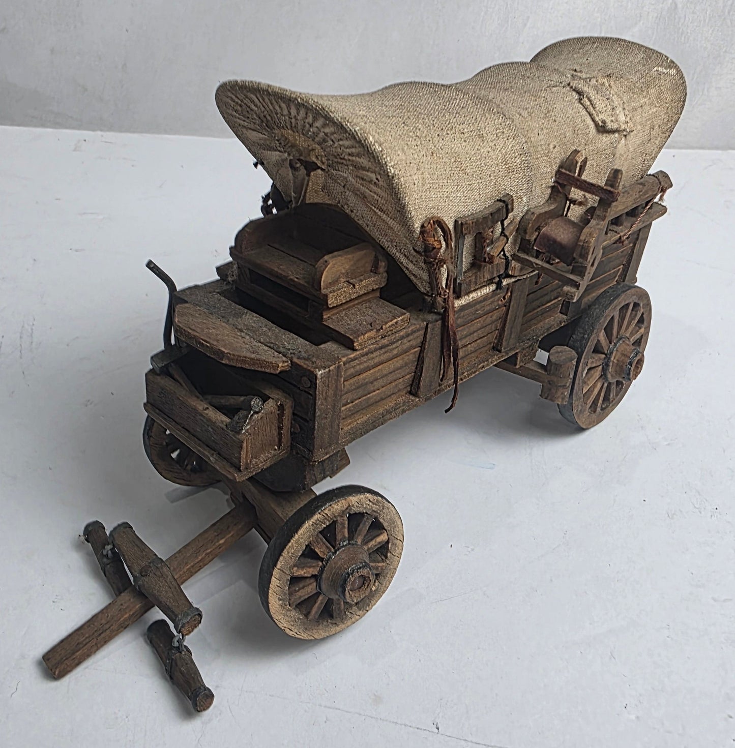 Vtg. Hand-made Covered Wagon