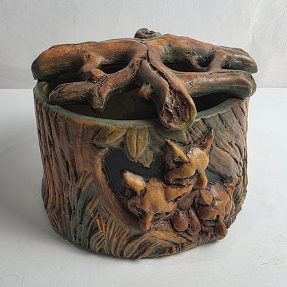 Vtg. Weller Pottery Planter Frog