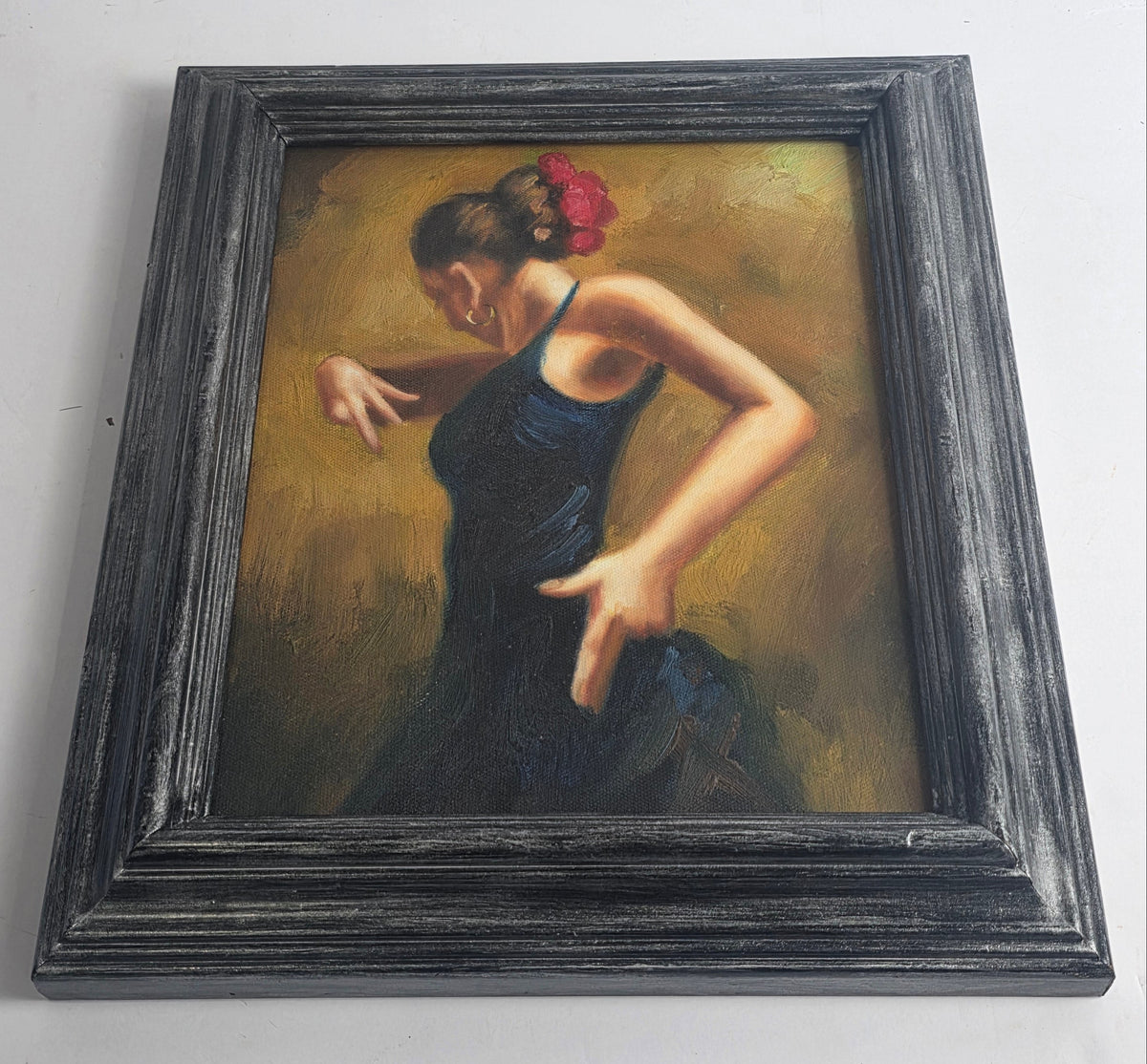 Vtg. Flamenco Dancer Original Painting