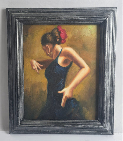 Vtg. Flamenco Dancer Original Painting
