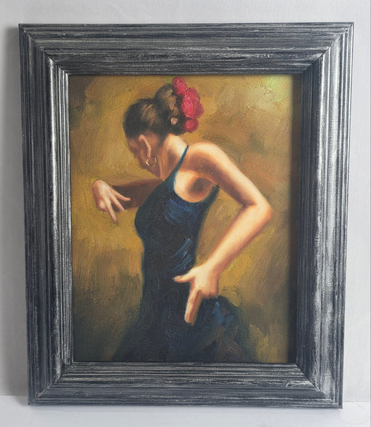 Vtg. Flamenco Dancer Original Painting