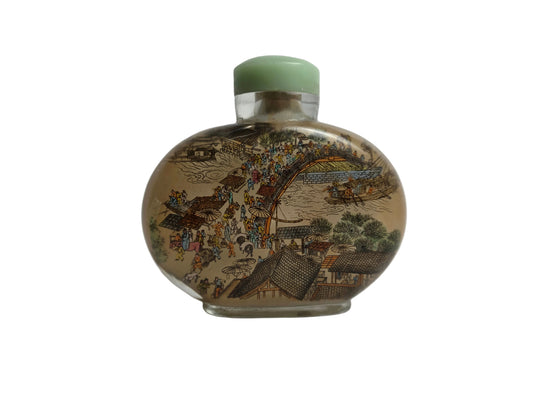 Vintage Chinese Reverse Painted Snuff Bottle XL CSHW