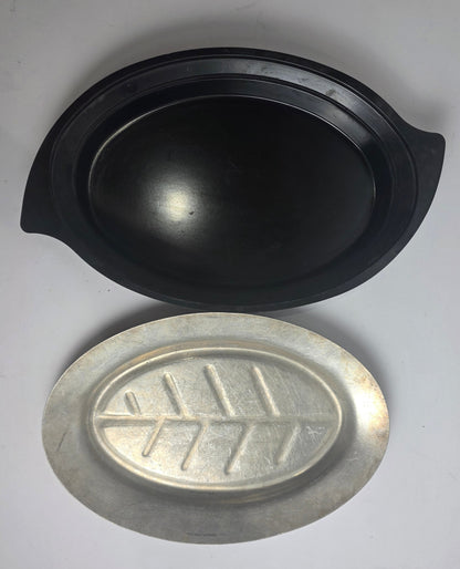 Vtg. Nordic Ware Sizzling Server Plate w/ Base