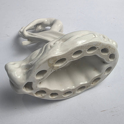 Vtg. Nude Lady Cowan Pottery Flower Frog
