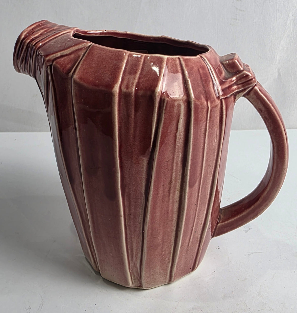 Vtg. McCoy Burgundy Pitcher