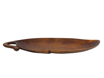 Vintage 1950s Wooden Leaf Bowl Hawaii CSHW