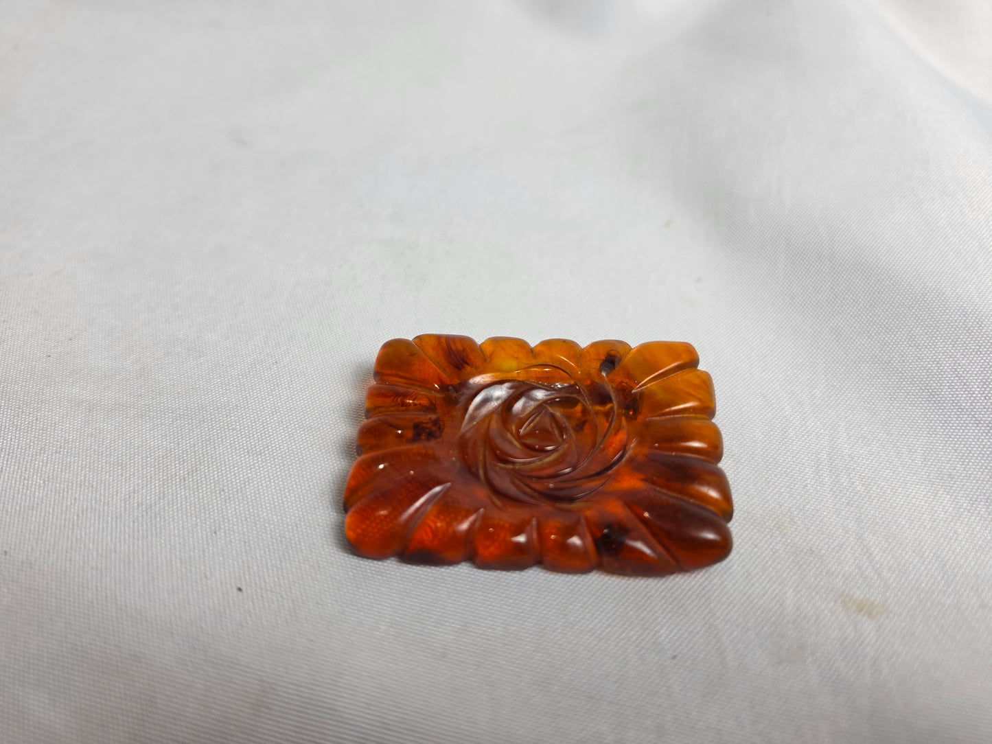 Vintage 1980s Bakelite Apple Juice Brooch By Weise CSHW