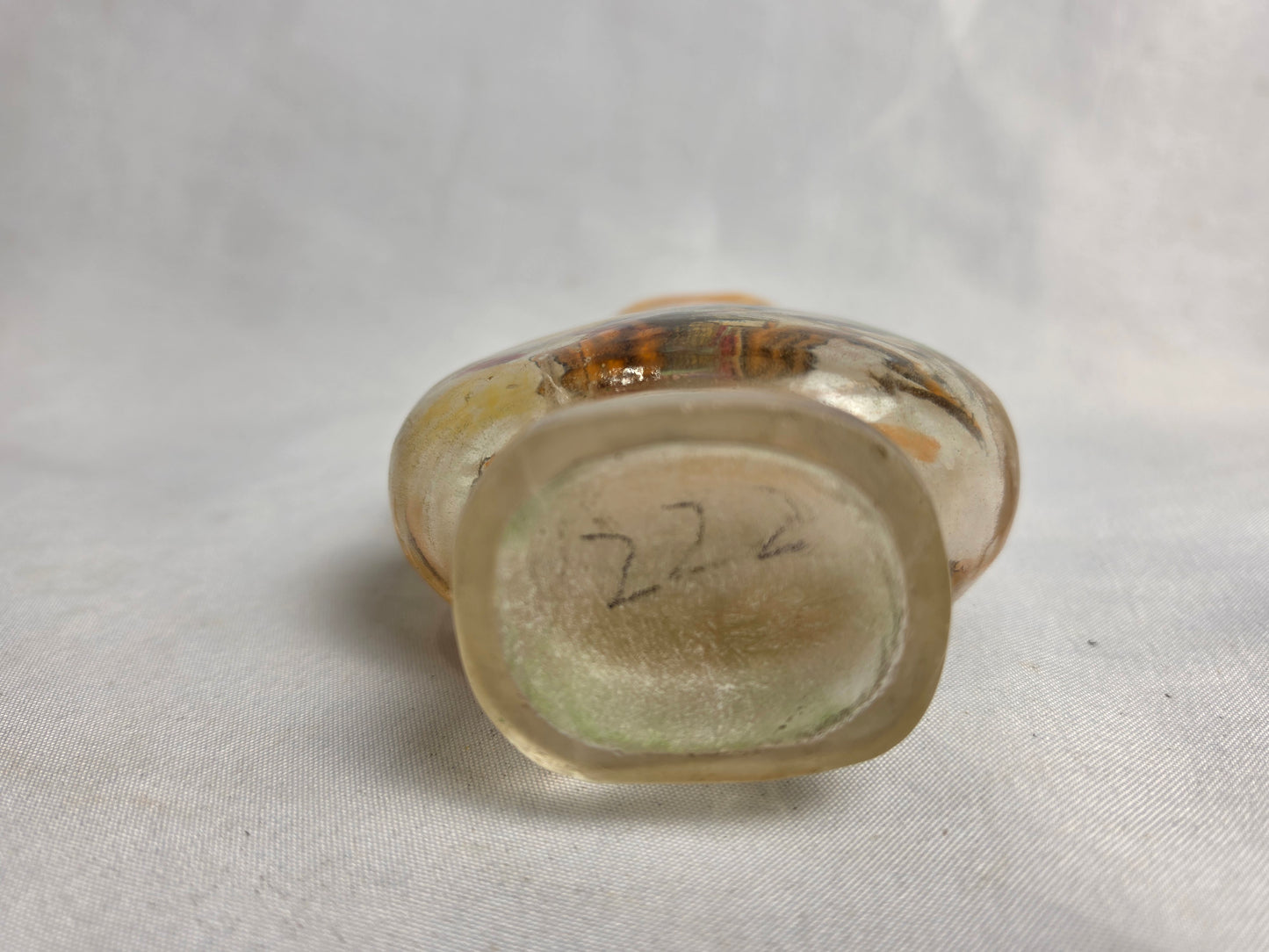 Vintage Chinese Reverse Painted Rock Crystal Snuff Bottle Set