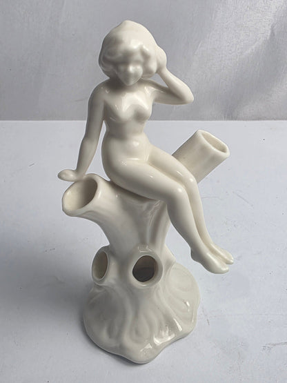 Vtg. Lenox Nude Lady Art Deco Flower Frog