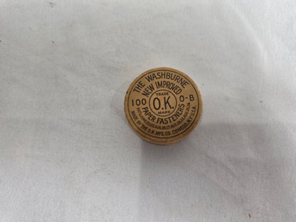 Vintage 1920s O.K. Paper Fasteners CSHW