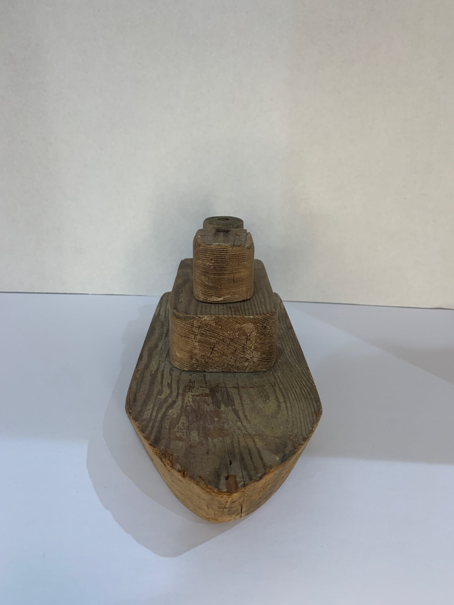 Primitive Wooden Toy Tugboat