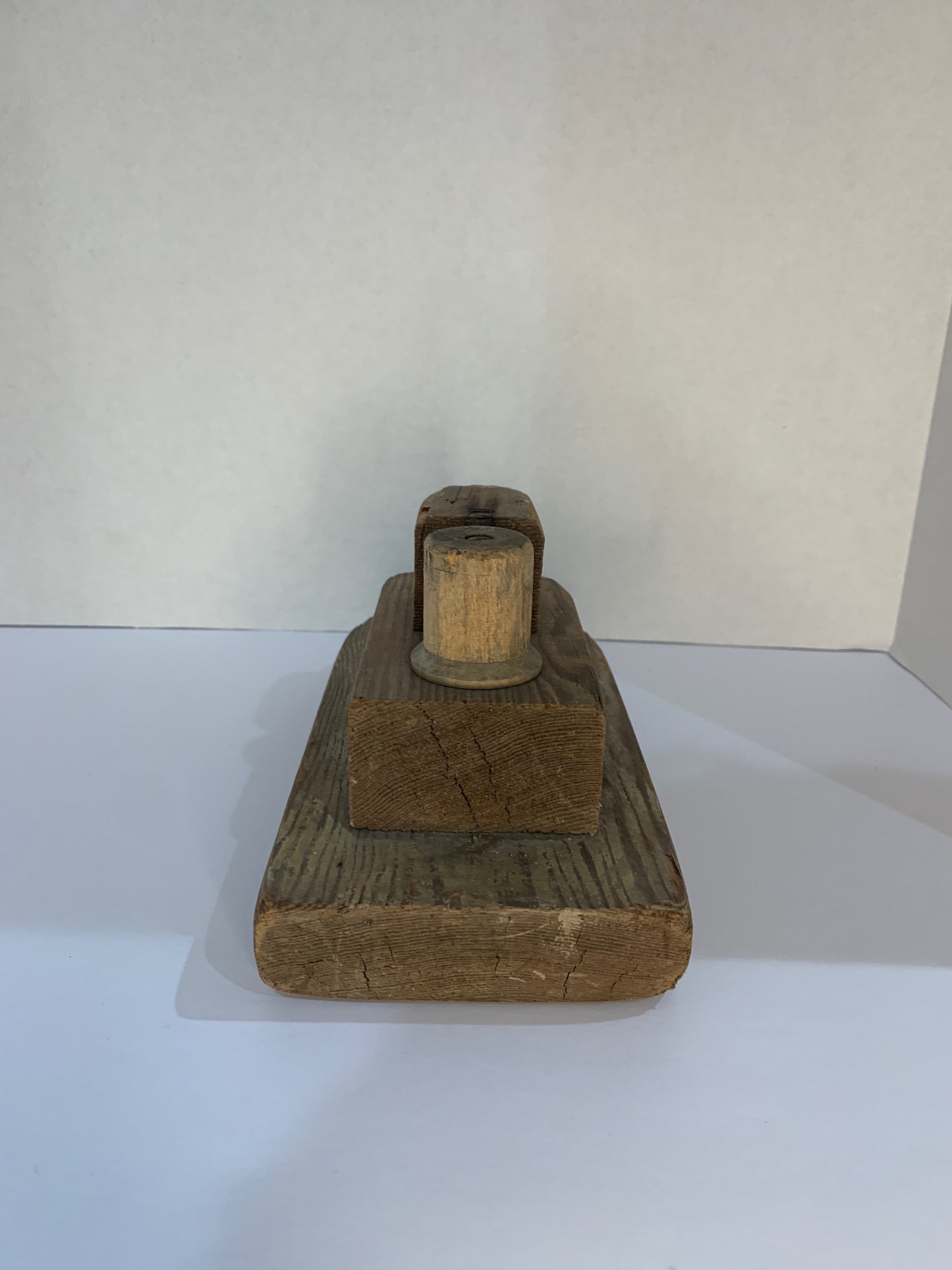 Primitive Wooden Toy Tugboat